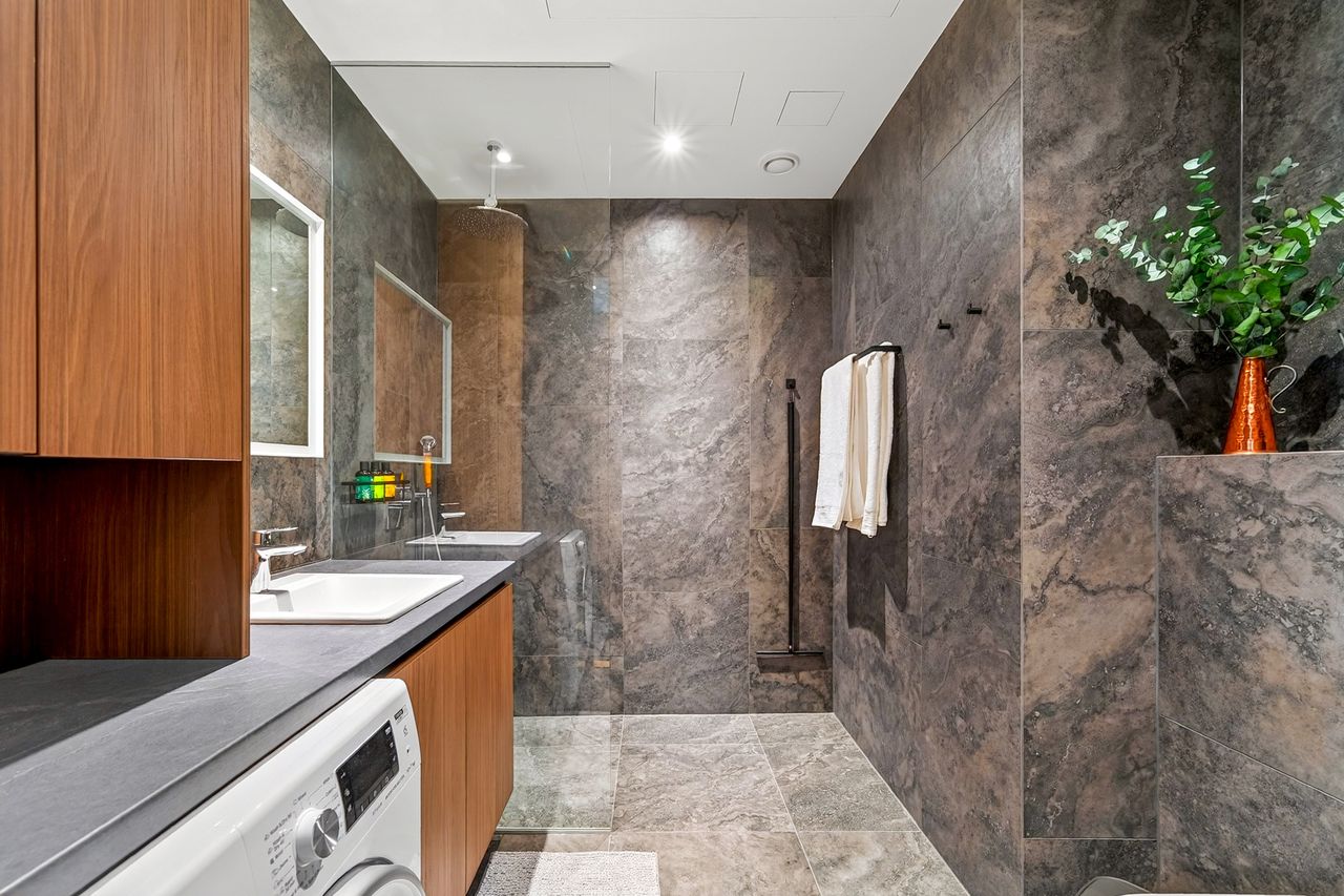 Bathroom with a walk-in shower